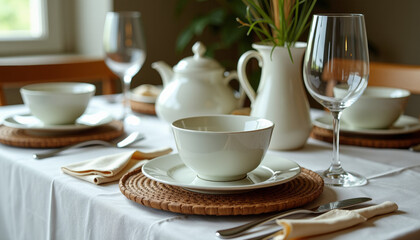 Elegant Table Setting for a Fine Dining Experience
