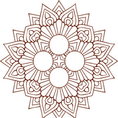 Beautiful flower art and mandala vector design