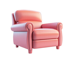 stylish pink armchair with plush cushions and elegant stitching, perfect for adding pop of color to any living space