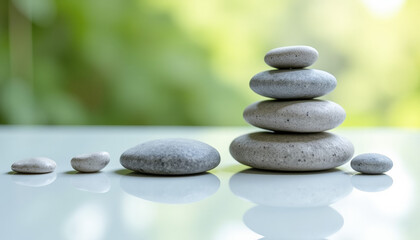 Obraz premium Zen Stones: Finding Inner Peace and Balance
