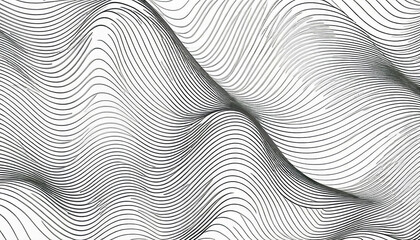 Smooth Parametric Wave Art: Silver High-Key Design