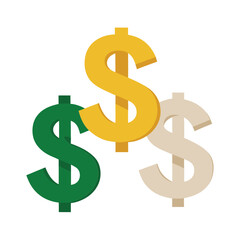 Obraz premium This 3d golden dollar symbol represents finance and wealth in the business market as a recognizable currency sign