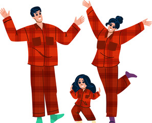 fleece winter pajamas vector. thermal snug, sleepwear nightwear, comfort lounge fleece winter pajamas character. people flat cartoon illustration