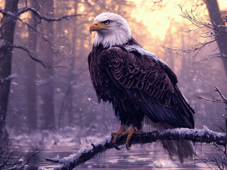 Fototapeta premium american bald eagle