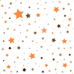 Minimalistic modern geometric elements, stars of Mocha Mousse color, an abstract set of star silhouettes