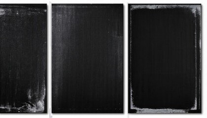 Abstract Black Texture Background with Grunge Edges, Brush Strokes, and Rough Canvas Detail, Perfect for Modern Design Concepts, Website Banners, Posters, Album Covers, or Minimalist Art Projects