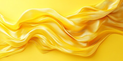Fototapeta premium Abstract yellow silk fabric waves.