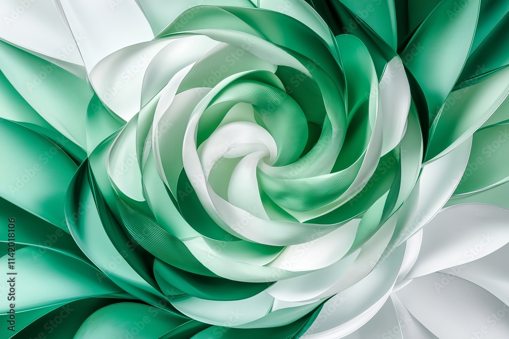 Poster A gradient design transitioning from deep emerald green to soft cream