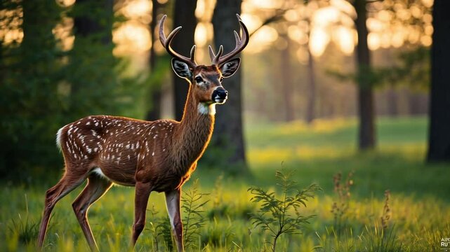 a deer in the grass close up