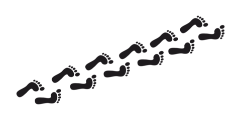 human footprints background