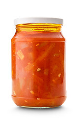 Pickled vegetables in jar