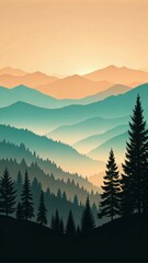 Fototapeta premium Teal and Beige Phone Wallpaper
