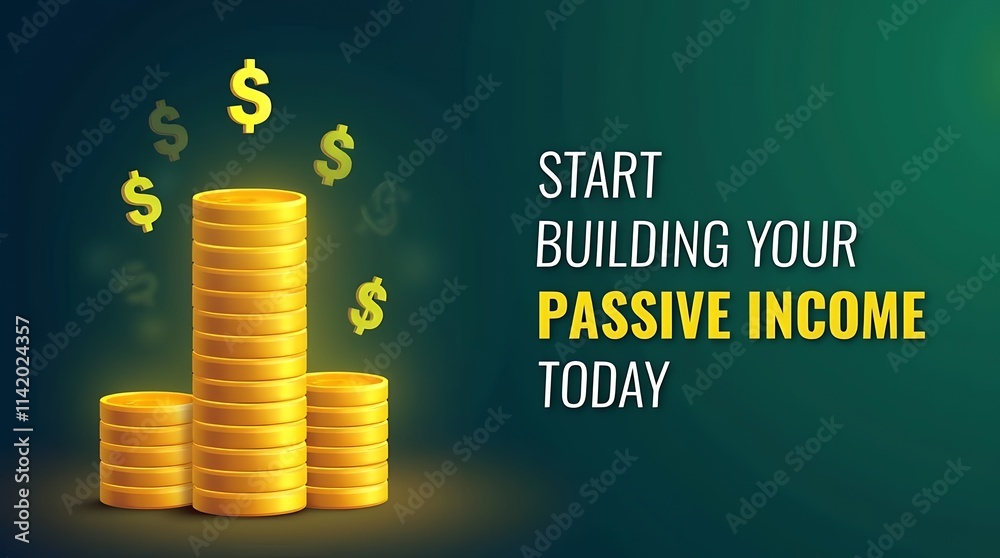 Aufkleber start building your passive income today with effective strategies and resources for financial freed