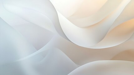 Abstract White and Beige Fabric Drapes