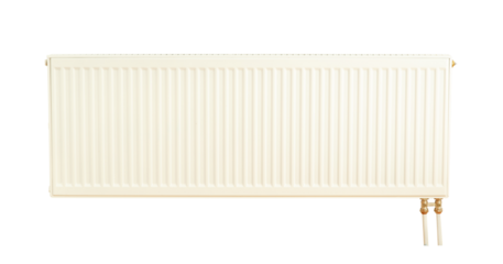 White radiator isolatend on white