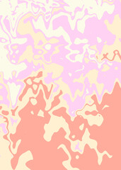 Pink yellow abstract design. Illustration for banner, poster.