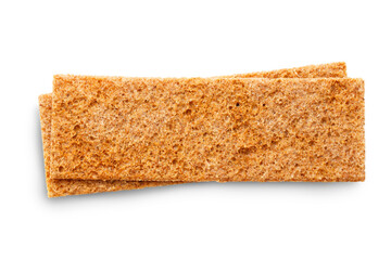 Crispbread isolated on white background