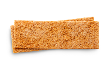 Crispbread isolated on white background