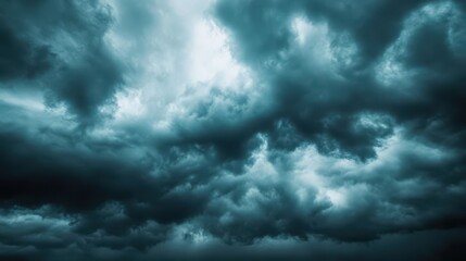 Fototapeta premium moody overcast sky with thick gray clouds