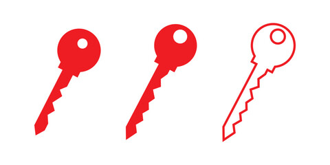 Key icon set. Key vector icon. Key symbol illustration.