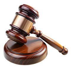 Judge gavel Cut out with white background