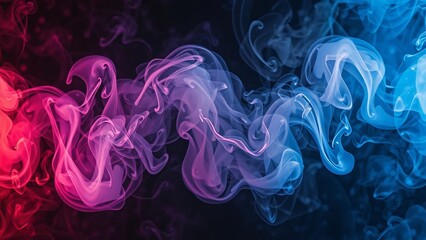 Obraz premium Electric Smoke in Futuristic Style: Dynamic and Colorful Background for Abstract and Energetic Themes
