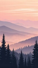 Obraz premium Peach and Lavender Phone Wallpaper