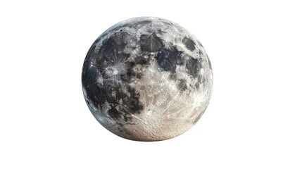 Obraz premium Close up of moon isolated on white background
