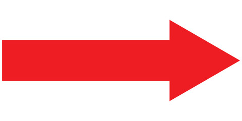 Long arrow. Red arrow pointing right. Red large arrow pointing right. Bold thine long arrow. Vector illustration.  Long arrow icon. Red arrow symbol. Vector illustration of Red arrow icon. Red arrow 