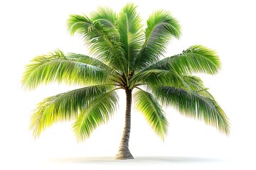 Obraz premium Coconut tree isolated on white background.