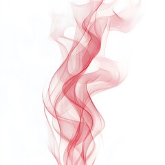 A flame outline in soft red, flickering gently against a white background