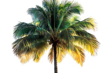 Obraz premium Coconut tree isolated on white background.