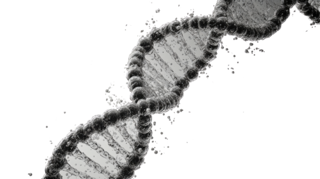 DNA helix isolated on white background