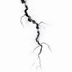 A lightning bolt crackling with energy, pulsing against a white backdrop