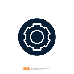 This image features a simple, stylized gear icon set against a solid background, representing concepts related to machinery, engineering, and technology.