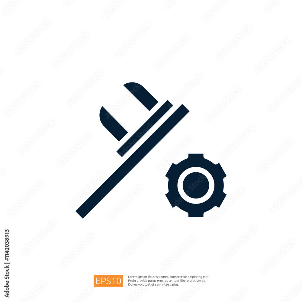 Poster the image features a simple graphic representation of a caliper and a gear, symbolizing precision me