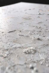 Soft white powder covering the surface of a table, flour, table, kitchen