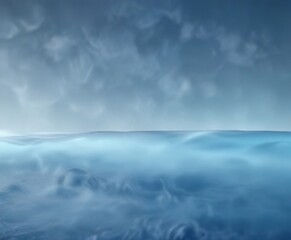 Fototapeta premium Soft blue mist studio background with a subtle gradient effect , serene, calming, gentle