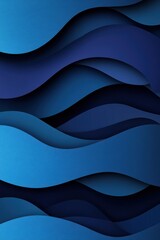 Abstract blue waves with varying shades, creating a calming and modern design pattern.