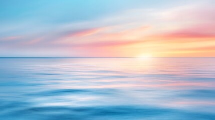 Obraz premium Sunset reflection over tranquil ocean waters coastal location serene landscape calm view