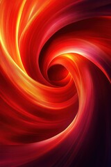 A dynamic swirl of vibrant red and orange hues, creating a captivating spiral illusion that evokes energy and warmth.