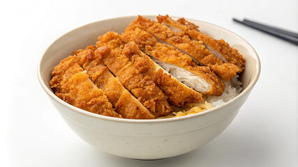 Authentic Japanese Chicken Katsu Meal with Steamed Rice