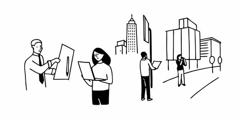 successful group or designers business people