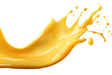 a yellow liquid splashing