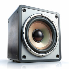 audio speaker on white background