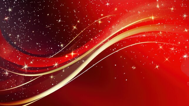 New Year's theme against a red background