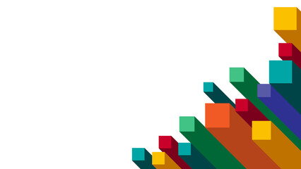 Colorful Background Abstract Lines and Block