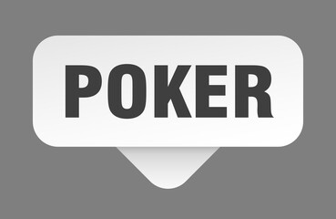 POKER banner, button, sticker, sign	