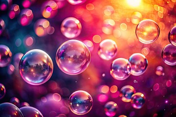 Night's embrace:  Dirty pink soap bubbles float, a dreamy, atmospheric wallpaper backdrop.