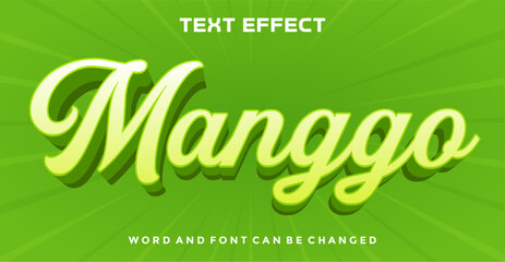 Mango editable text effect
